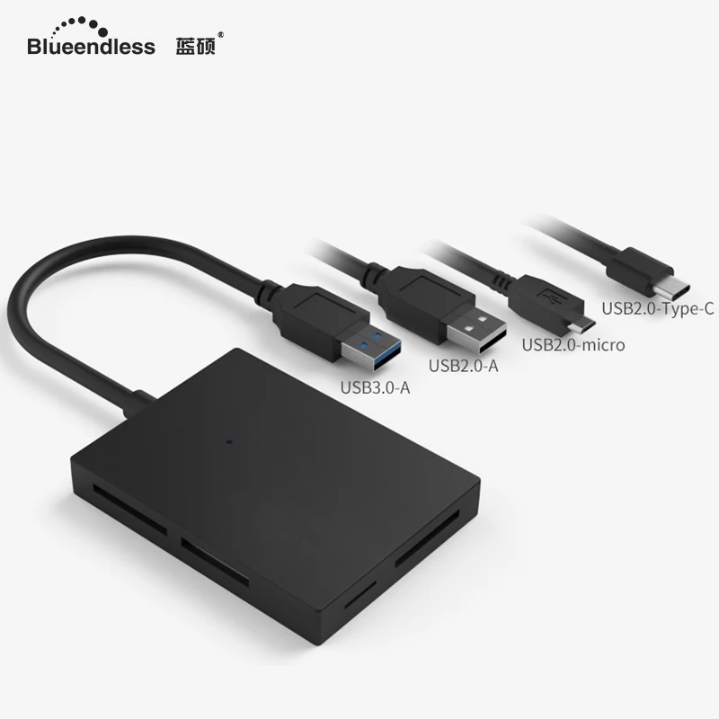5 портов micro/type C 3 0 usb-хаб мультикарта tf sd cf ms xd ридер комбинированный windows