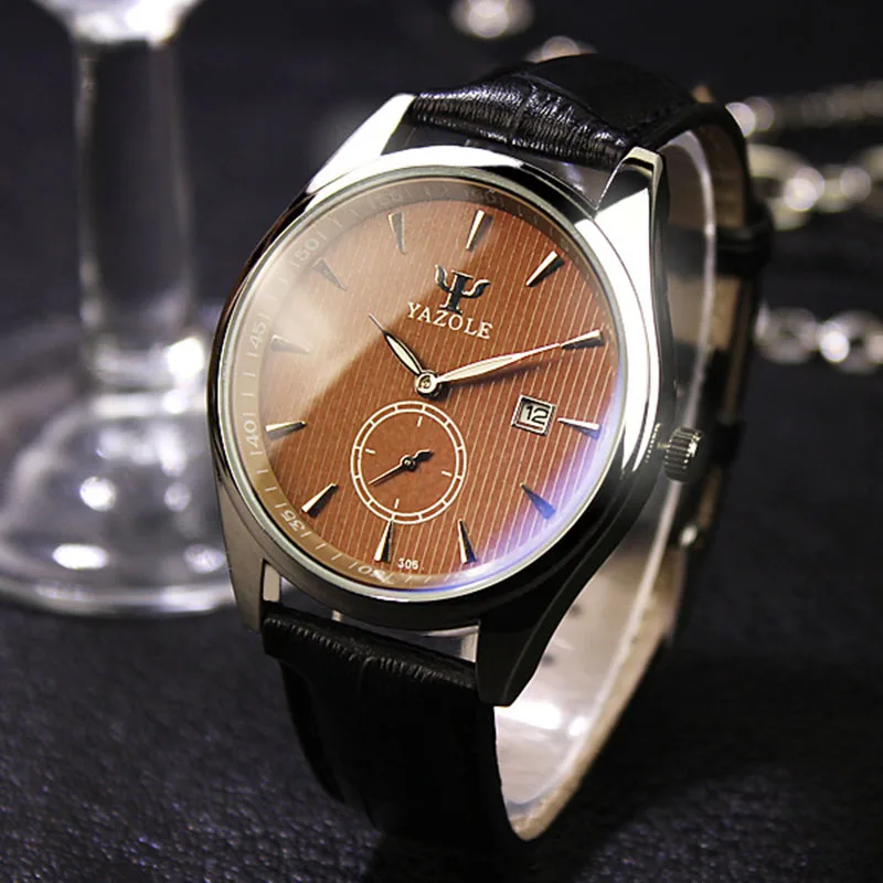 Часы наручные YAZOLE с календарем в британском стиле | Наручные часы
