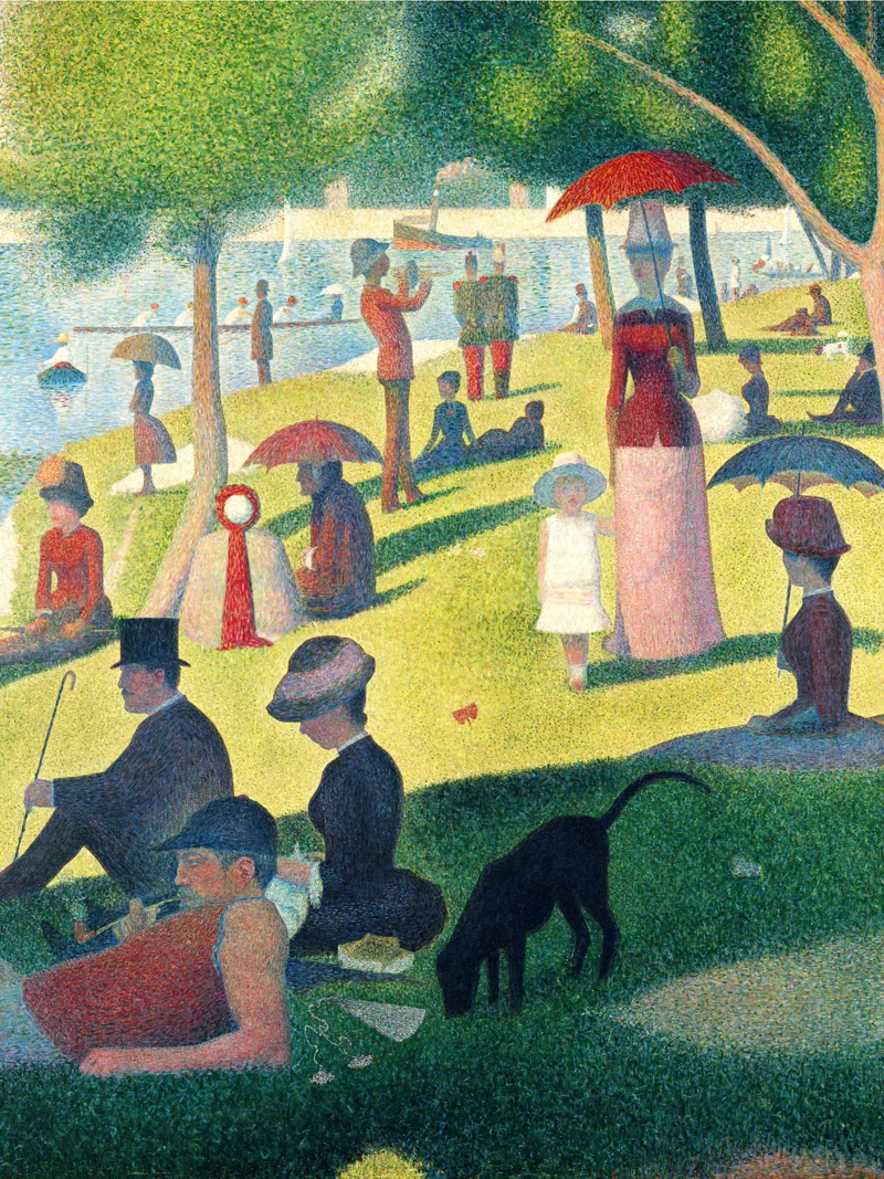 

Details from A Sunday on La Grande Jatte 1884 By Georges Seurat canvas painting prints landscape mural prints poster home decor