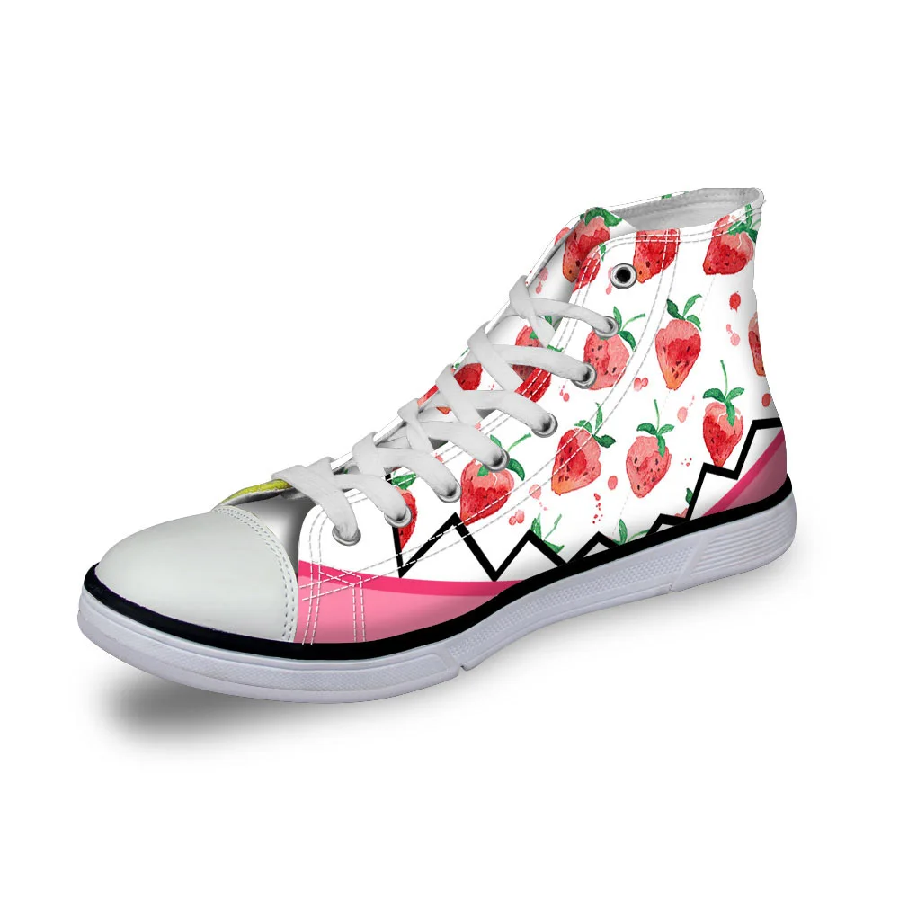 Женские винтажные высокие кроссовки с 3D принтом на плоской подошве | Обувь