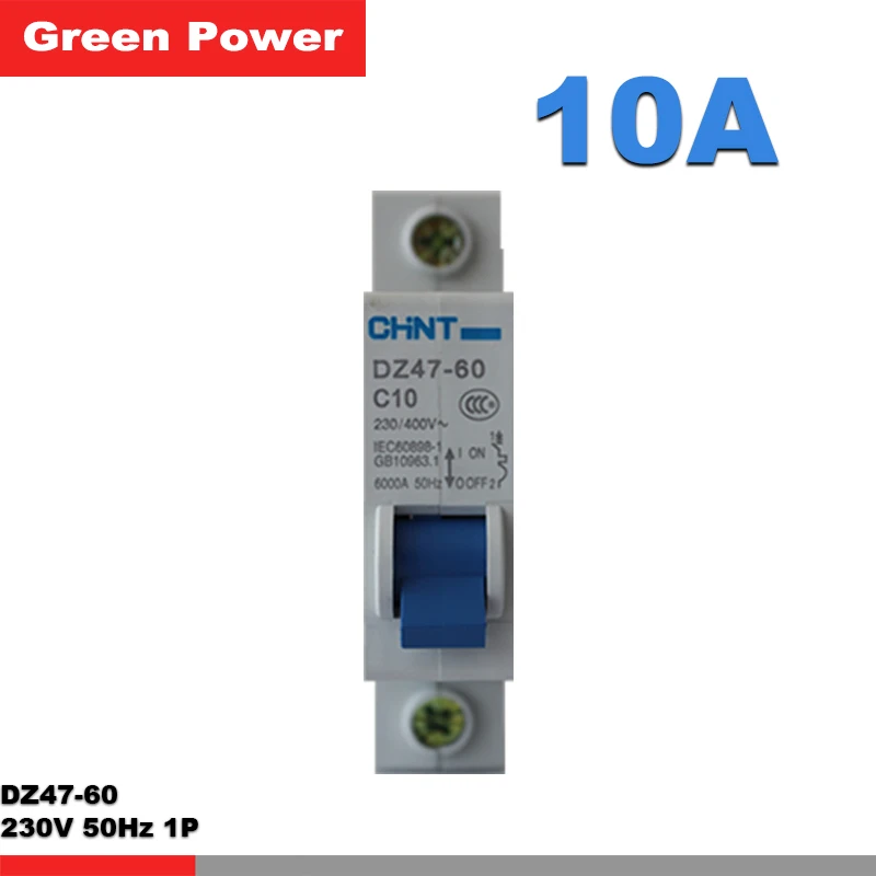 DZ47 60 1P C10 CHNT выключатель цепи 230V 10A 1 P защита от утечки Бесплатная доставка|c10|c10