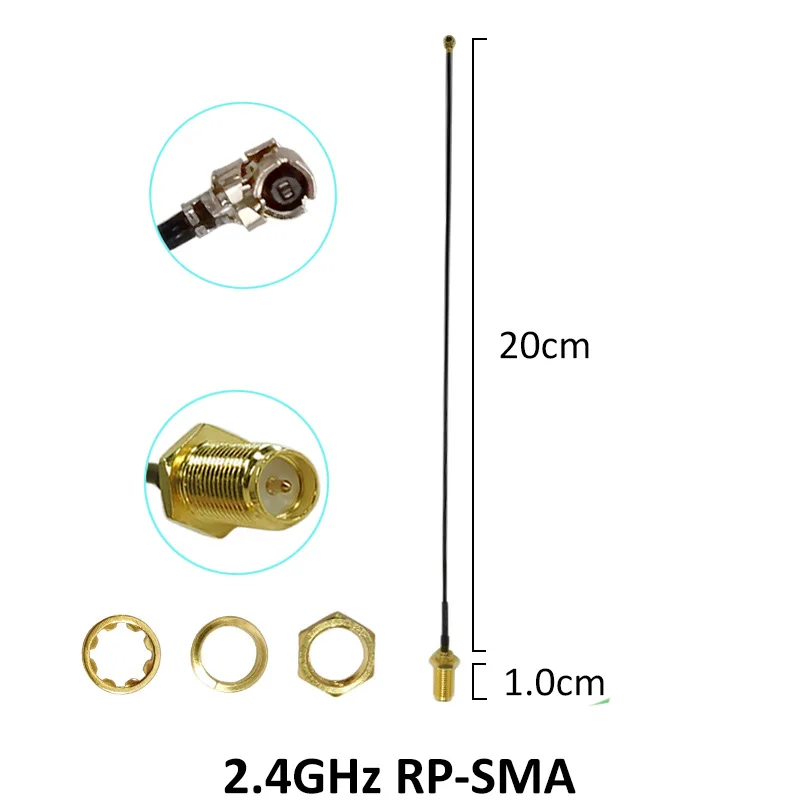 2 4 ГГц антенны wi-fi 5dBi антенна RP-SMA мужской GHz antena маршрутизатора + 21 см PCI U. FL IPX для RP