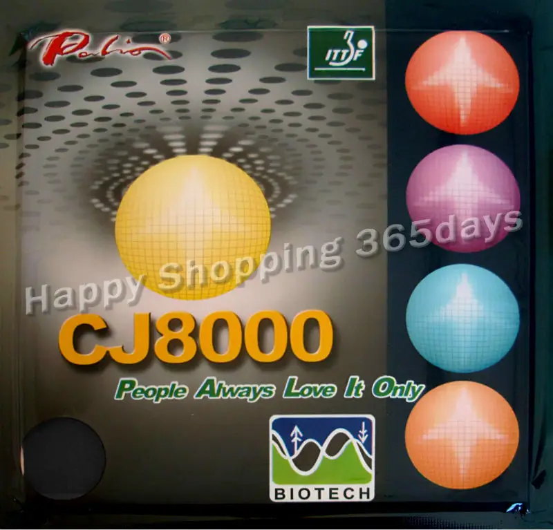 Palio CJ8000 (BIOTECH) pips in резина для настольного тенниса/пинг понга с губкой (H40 42)|rubber