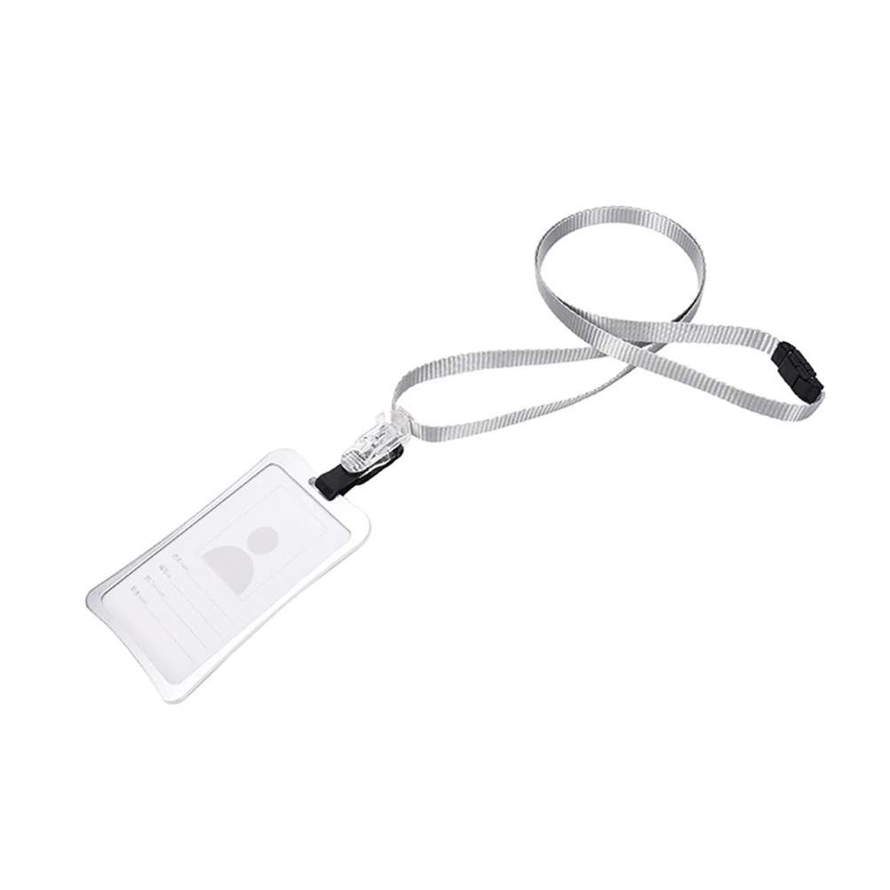 

1PCS Arrival Business Card Aluminum Alloy Metal Work Card Badge With Adjustable Lanyard ID Holders For Men Women