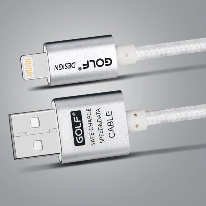  Metal Braided cable Smart Dual USB Car charger  for iPhone 5/6