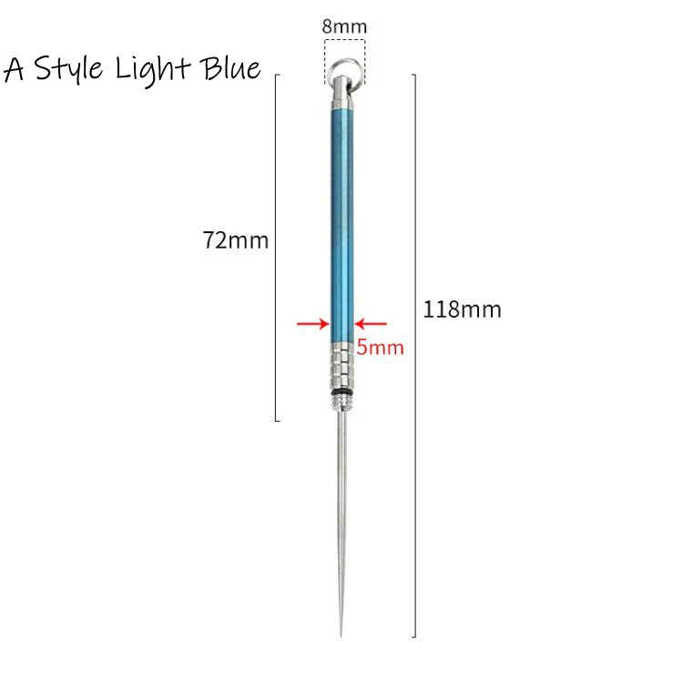 A Style Light Blue Титановый сплав Открытый EDC зубочистка бутылка фрукты вилка кемпинг инструмент Титан зубочистка легкий портативный мульти - Цвет: A Style Light Blue