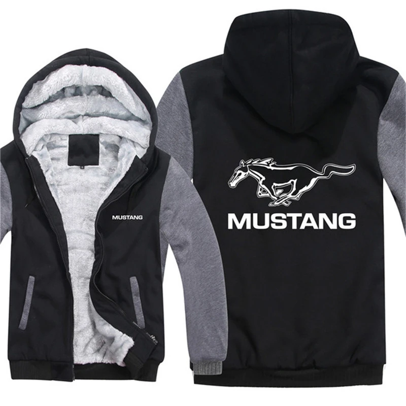 Dropshiping зимняя куртка Ford Mustang унисекс шерстяная подкладка флисовая мужская