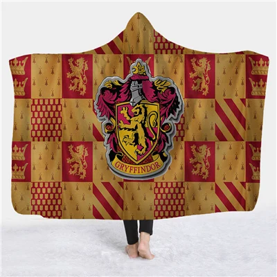 Harry potter 013 Одеяло с капюшоном и 3D-принтом; мягкое пушистое одеяло с рисунком аниме для взрослых; зимнее Флисовое одеяло из искусственного меха; одеяло с капюшоном для путешествий - Цвет: Harry potter 013