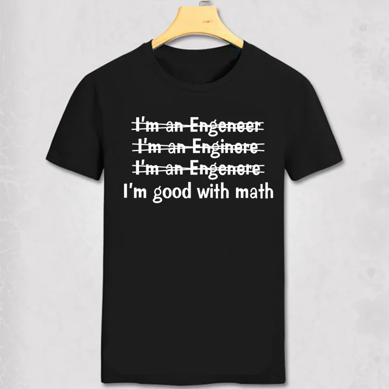 Футболка для мужчин и женщин футболка с надписью Engineer|Мужские футболки| |