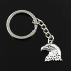 Новинка, модный мужской брелок 30 мм, металлический держатель сделай сам, винтажная цепочка Hawk Eagle 21x19 мм, серебряный цвет, подвеска, автомобильный брелок, подарок