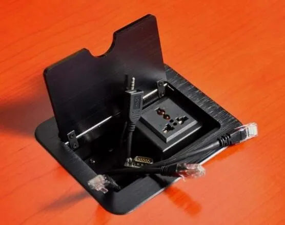 Конференц-стол блок подключения розетки переменного тока и HDMIx2/USBx1/RJ45x2/3.5mmx1