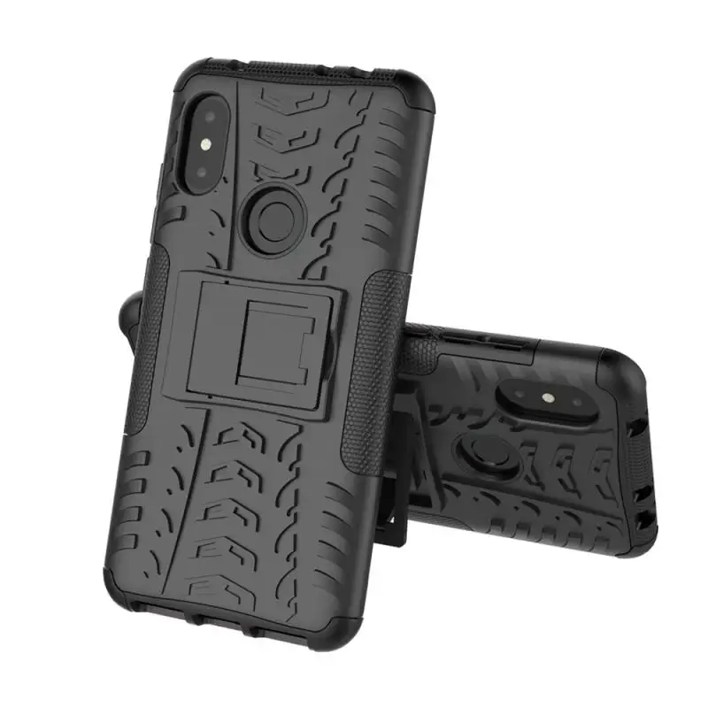 Heavy Duty Protection Armor Case for Xiaomi Redmi 6 Pro 6A Note Back Cover Silicone 2 in 1 Holder Stand Phone |