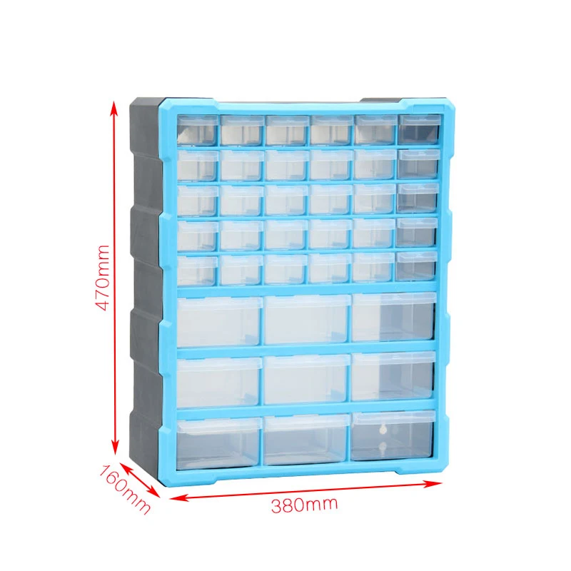 Light Blue Высокое качество ящик для инструментов Мульти-ящик с сеткой Тип компонент ящик для хранения инструмент чехол компоненты коробка строительные блоки запчасти коробка - Цвет: Light Blue