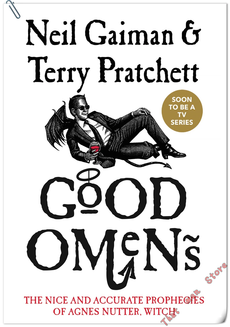 Good Omens ТВ настенные наклейки для украшения дома высокое качество печать белая