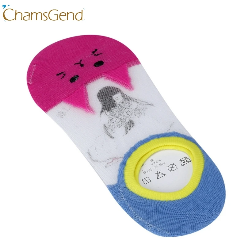 Chamsgend Sock Newly Design Women Girls Cute Cat Face Printed Invisible Low Cut Ankle Socks DropShipping #0725 | Женская одежда