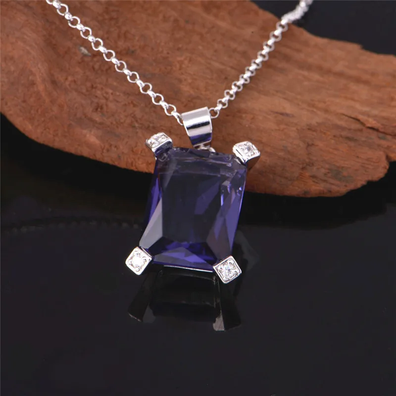 Almei Ювелирные Наборы Серебро Цвет Циркон Bijoux Черепаха Фиолетовый Камни Кристалл
