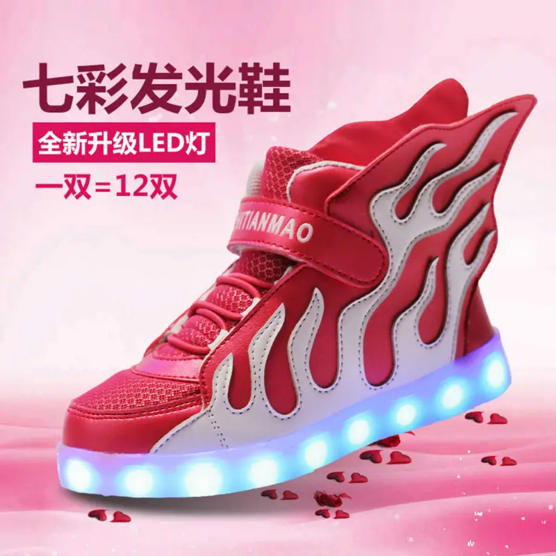 Новинка 2017 дети Спортивная обувь мода зарядки световой подсветкой красочные