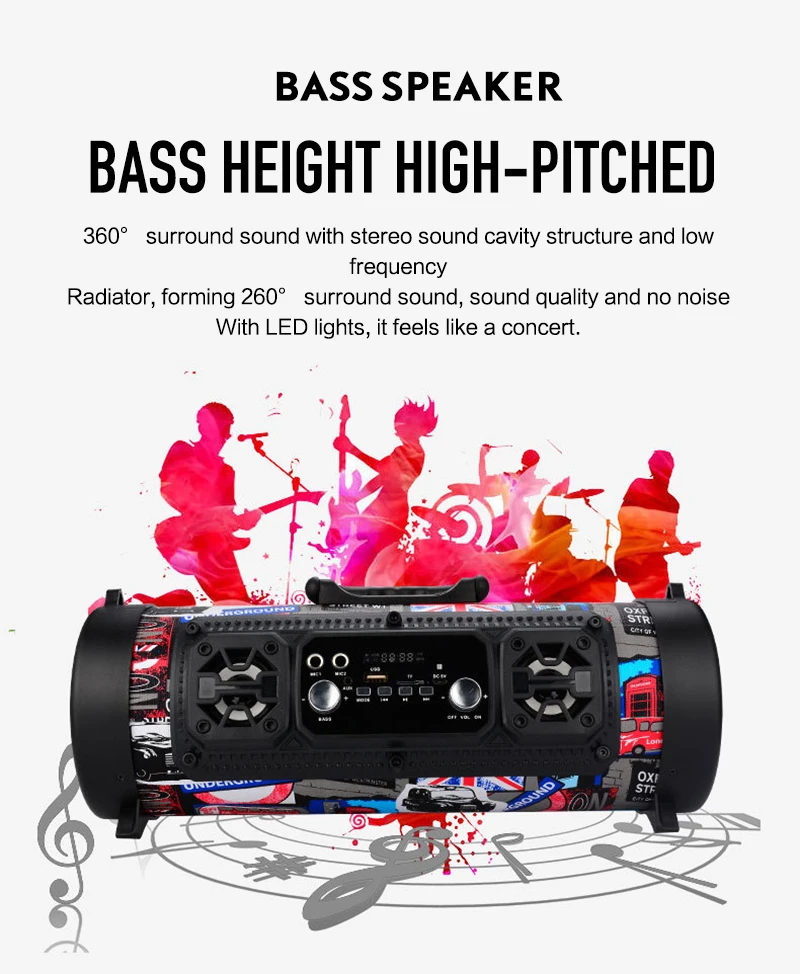 Hifi портативный Bluetooth динамик fm-радио движение K tv 3D звуковой блок беспроводной объемный ТВ звуковая панель сабвуфер 15 Вт наружный динамик+ микрофон