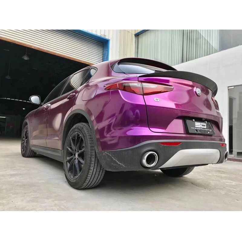 Для Alfa Romeo Stelvio спойлер из углеродного волокна задний спойлер багажника черный отделка Quadrifoglio Verde SD Стиль