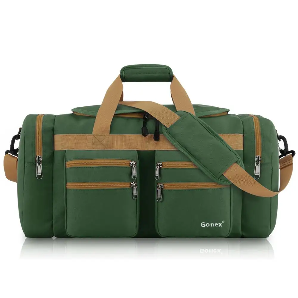 Deep Green Gonex 45L Мужская Дорожная Спортивная Сумка для спортзала Водонепроницаемая спортивная сумка с карманами для обуви многофункциональная - Цвет: Deep Green