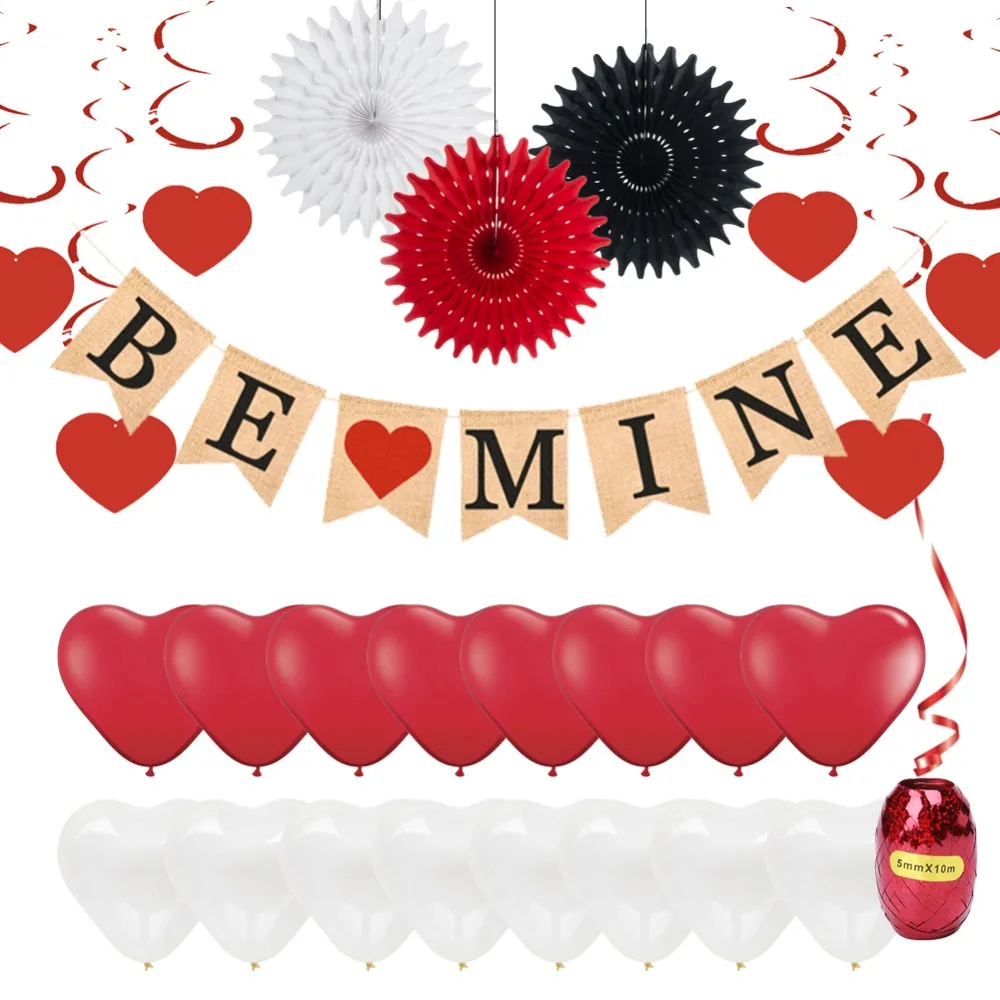 Металлическая фольга Сердце вихревые воздушные шары тканевая бумага вентилятор