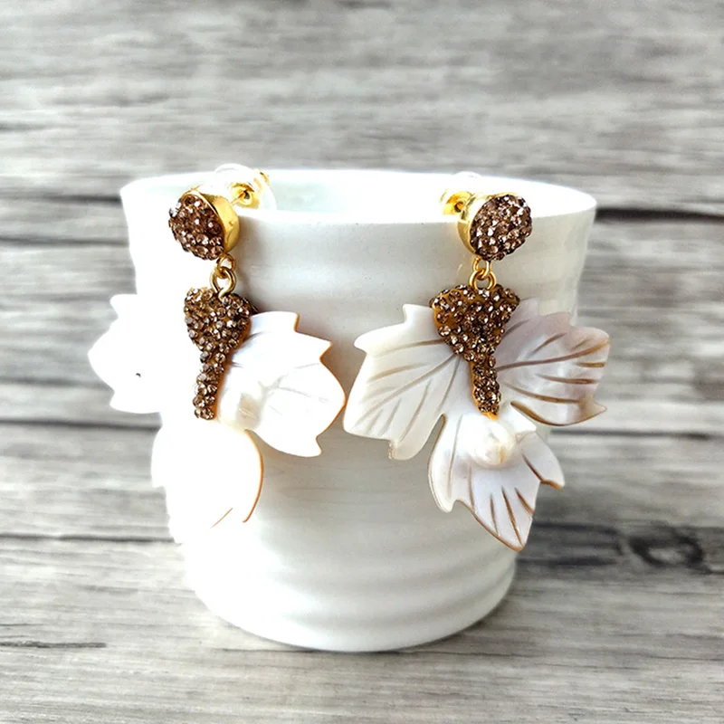 

1 пара, модные носки с перфорацией в виде ракушки узор в виде кленового листа, серьги на крючках со стразами стразы серьги с кристаллами ювел...