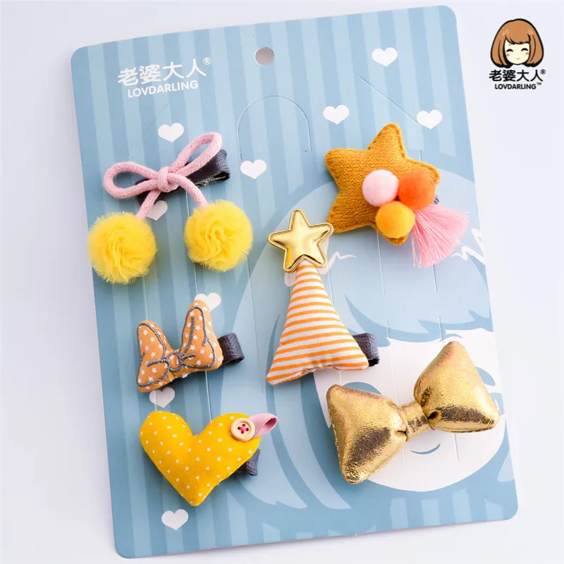 6 шт./лот популярная тканевая художественная Корона Кролик цветок Бант Набор