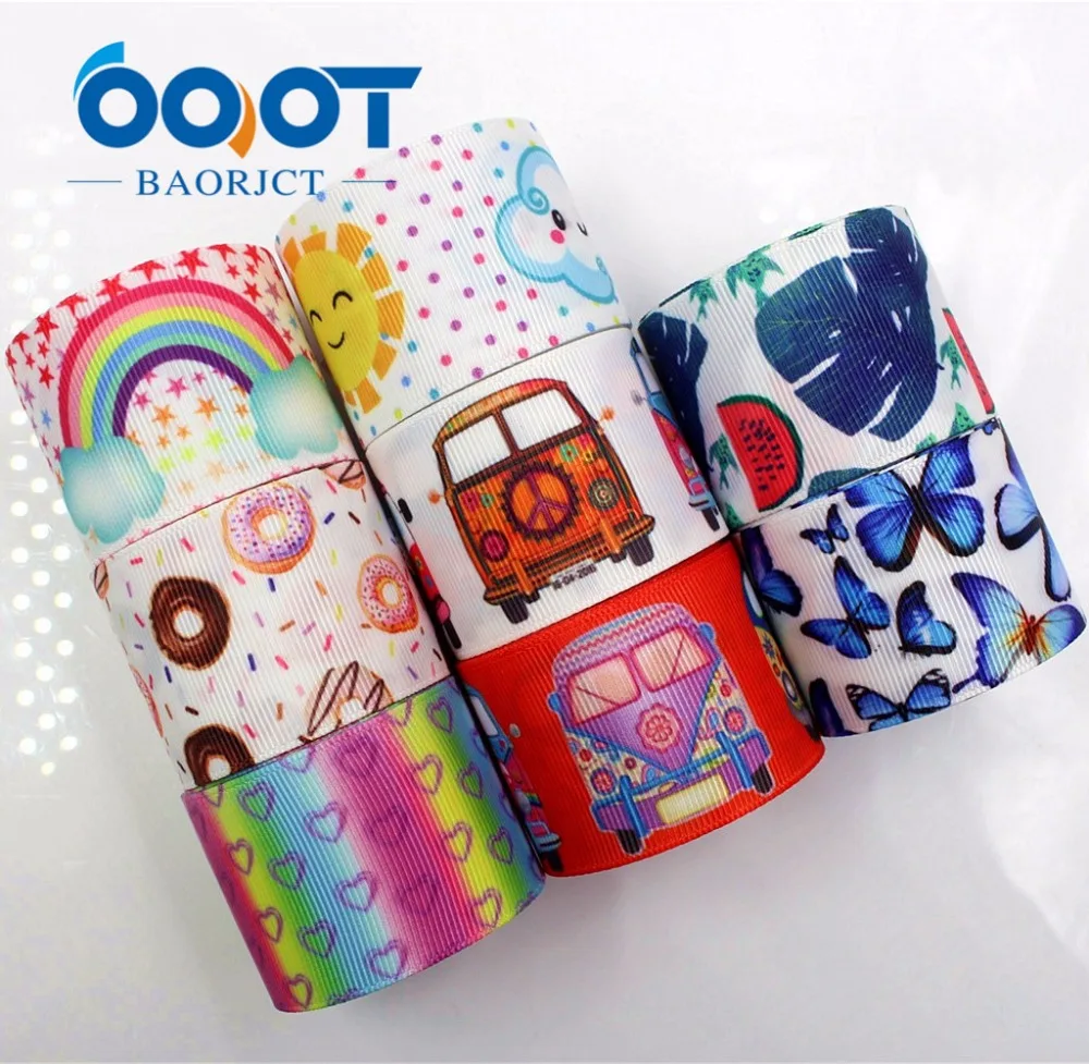 Мультяшные ленты OOOT BAORJCT 184092 38 мм 10 ярдов Термотрансферная печатная корсажная