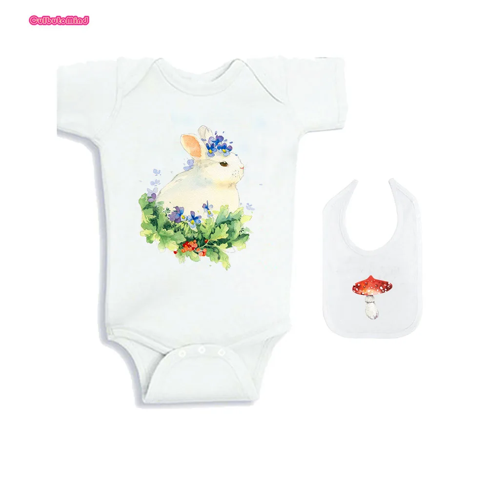 Новинка 2019 года Детские Боди и нагрудники для новорожденных с коротким рукавом