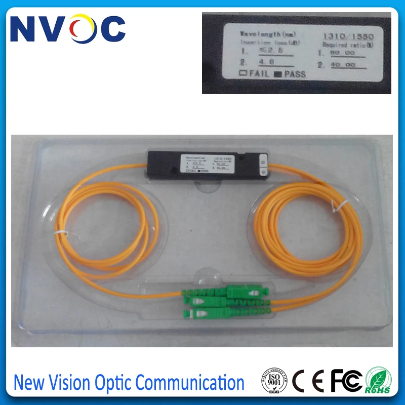 1/99 1310/1550nm Dual Window 1:99 Ratio SC/UPC ABS Box Type 90*20*10 1x2 FBT Fiber Coupler 1*2 FTTH SC Optial Splitter | Мобильные