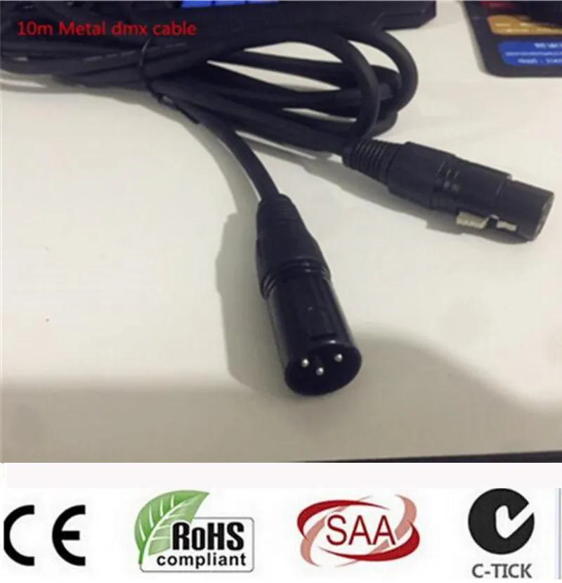 

Fast Shipping 2 pieces 10m Meta DMX Cable 3.2ft/1m 3-Pin Signal XLR Connection DMX512 Stage Light Cable Wire Male to Female