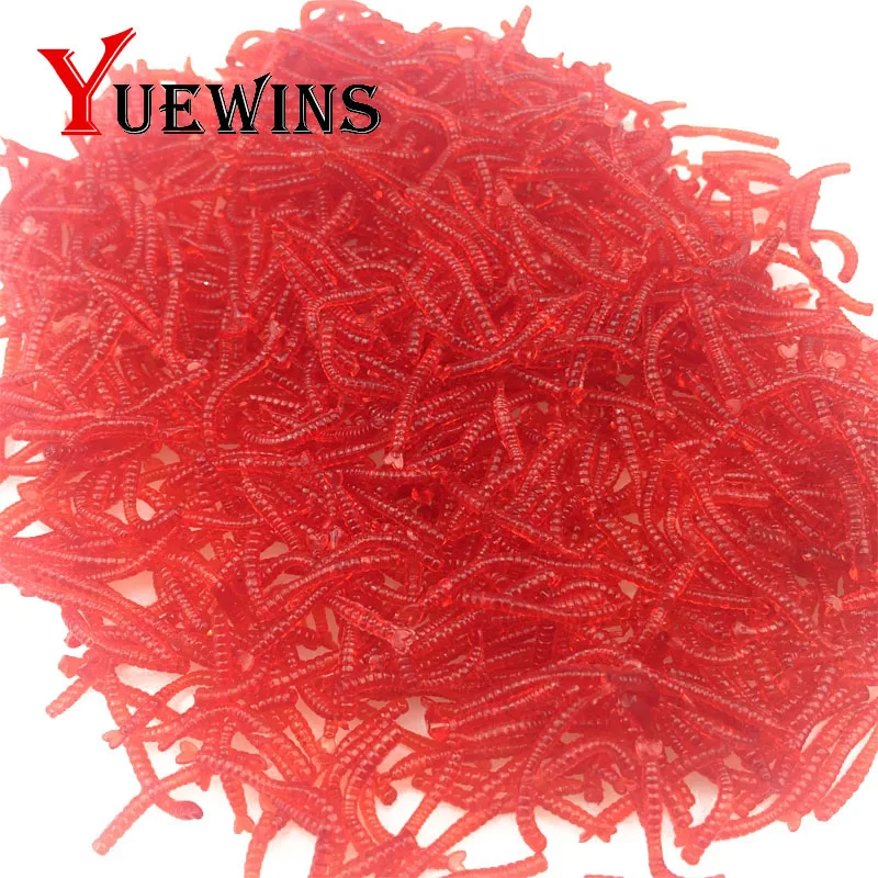 YUEWINS 50 шт. мягкие приманки для ловли карпа 2 см искусственные черви рыболовные