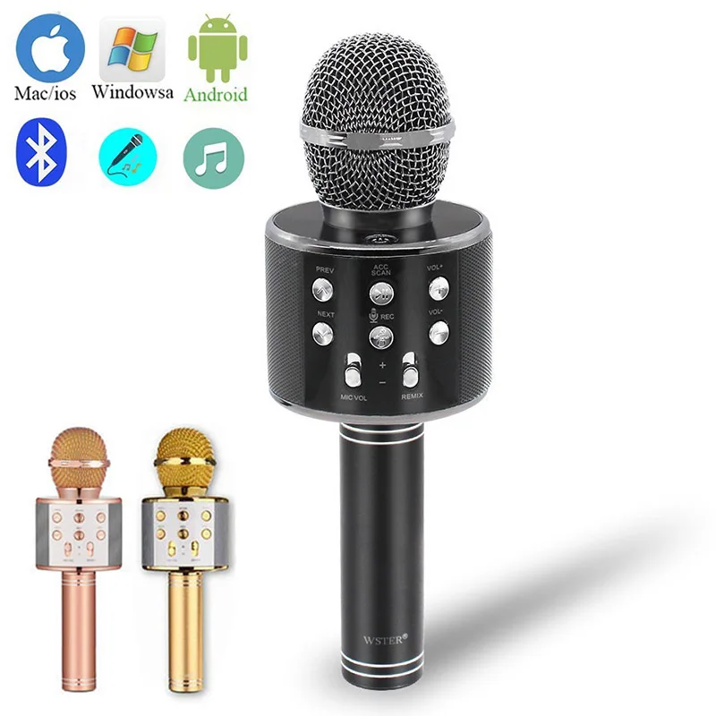 Новый беспроводной Bluetooth микрофон динамик высококлассный ручной для караоке