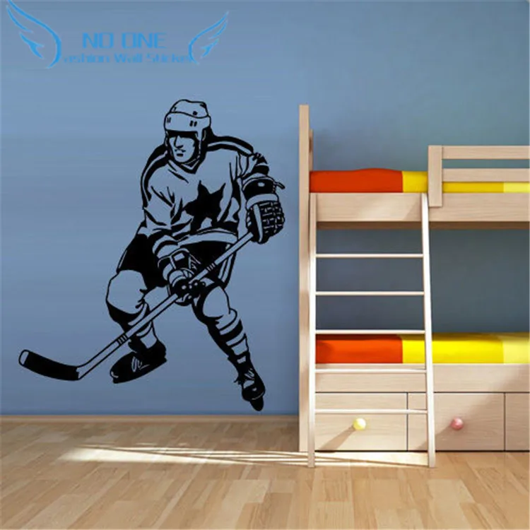 

ice hockey player sports Wall Sticker Vinyl Sticker Hockey wall stickers home decor Plane Wall Sticker