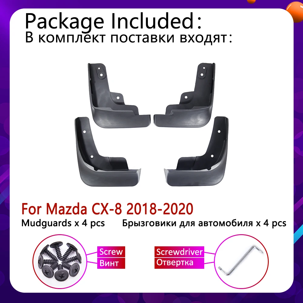 4 шт. переднее заднее крыло автомобиля для Mazda CX-8 2018 2019 2020 CX 8 CX8 щитки брызговики