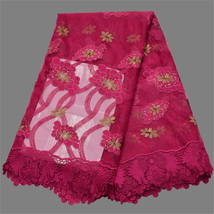 Удивительный стиль вышитые сетки кружевной ткани/французский чистая материал