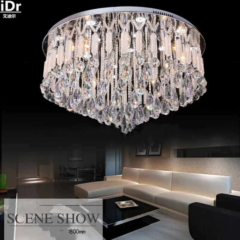Round high-grade low-voltage lights crystal clear light glass rod LED Crystal Light Ceiling Lights fashion | Лампы и освещение