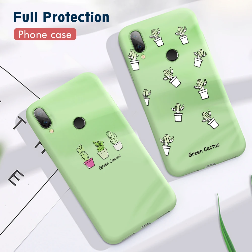 Matte Soft TPU Case For Xiaomi Redmi Note 7 Pro Lovely Cartoon Pattern Painting Cover On 7A Candy Color Phone Bag | - Фото №1