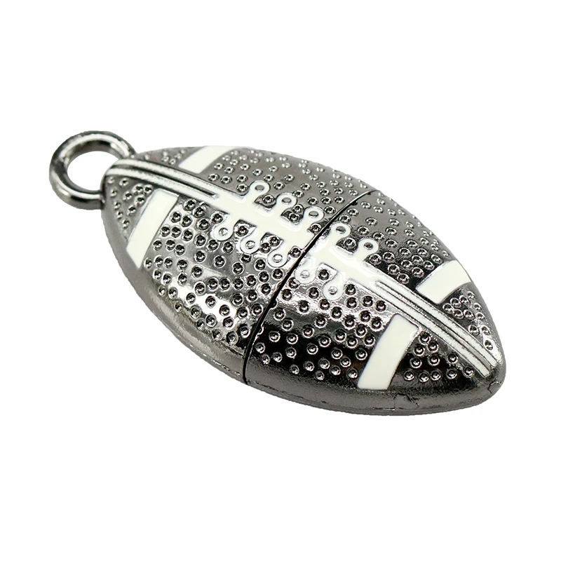 Флэш накопитель черный кулон регби металлический флэш USB 8 Гб оперативной памяти