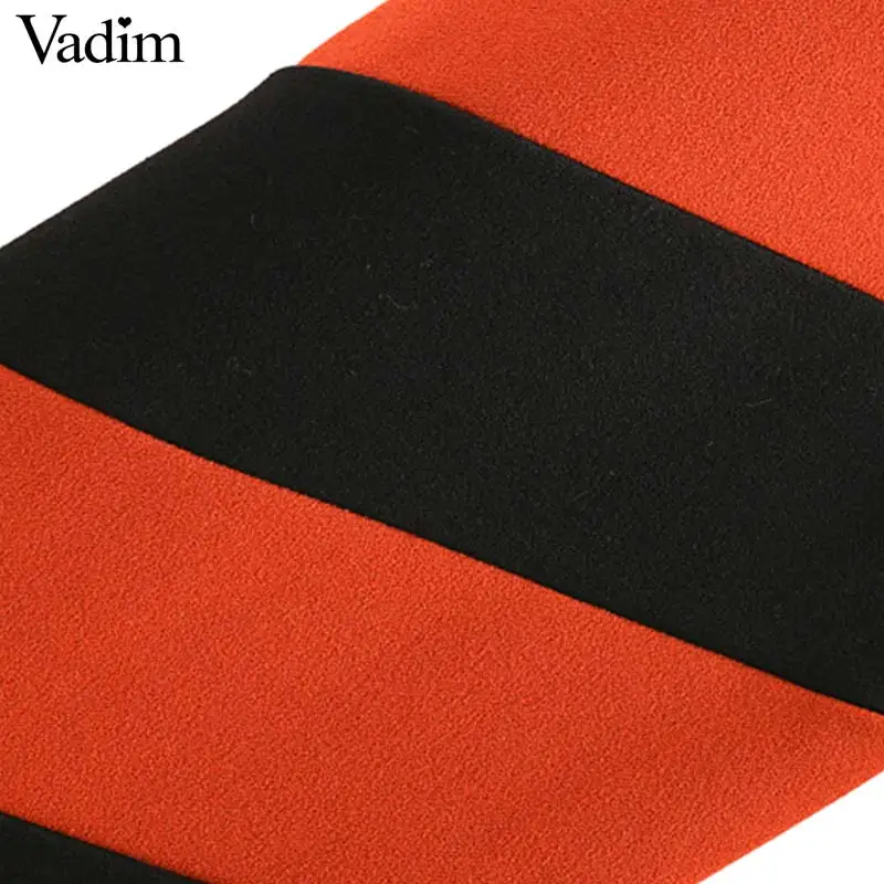 Милое Полосатое лоскутное свободное платье миди с бантом и поясом длинным