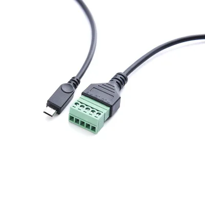 Микро USB 5 Pin 2 0 Мужской до винт с щит цельный кабельный наконечник в комплект