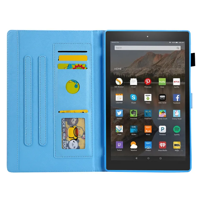 Wekays для Amazon Fire HD 8 Мультяшные кожаные чехлы девочек чехол Kindle HD8 2015 2016 2017 2018 0