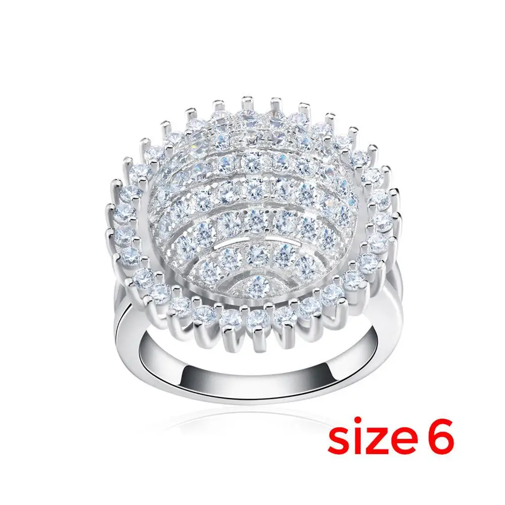 DR124-6 Effie queen Модные кольца для крупных пальцев для Для женщин с AAA кубический циркон наборы свадебных ювелирных изделий Роскошные обручальные кольца в Корейском стиле кольцо ювелирные изделия DOR02 - Цвет основного камня: DR124-6