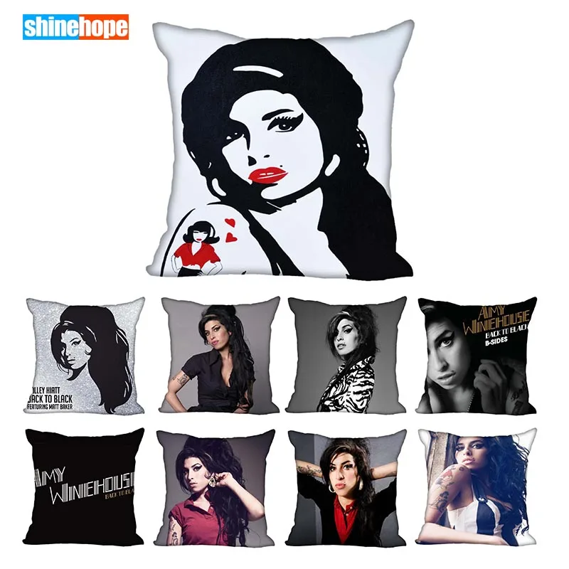 Пользовательские Amy Winehouse квадратный чехол для подушки на молнии 40x40 45x45 см (одна