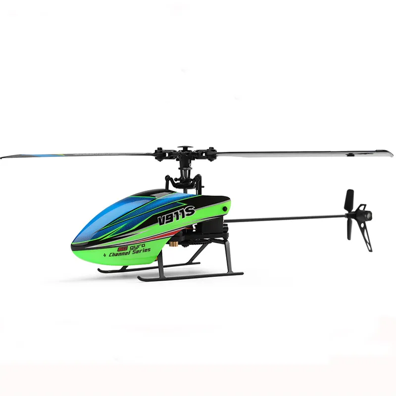 WLtoys V911S 245 мм 2,4G 4CH 6-Aixs Flybarless RC вертолет RTF 80-100 м расстояние полета и 4 шт. 3,7 в 250 мАч Lipo батарея детская игрушка