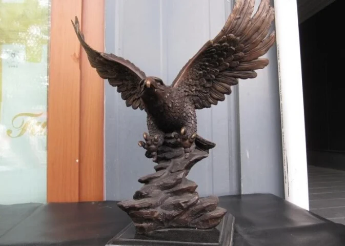14 Западная классический Бронза Медь Аравия мира eagle hawk сокол Статуя | Дом и сад