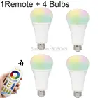 Mi Light светодиодный ная лампа 12 Вт RGB + CCT светодиодный ные лампы светильник регулируемой яркостью E27 FUT012 AC86-265V точесветильник светильник 2,4G Беспроводное управление через приложение для смартфона