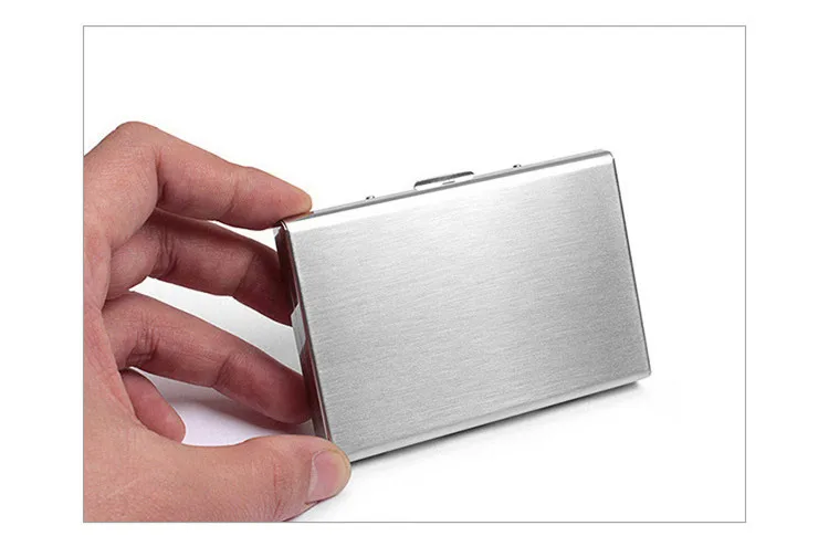 BYCOBECY кошелек металлический Porte Carte Карманный кредитный держатель для карт, чехол для карт, Гладкий мужской бизнес-банк, посылка для карт