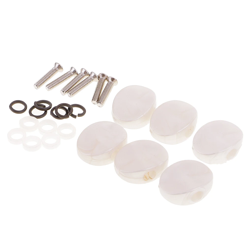 Set of 6 Pieces Tuning Peg Key Button Cap Machine Heads for Acoustic Electric Guitar Parts | Спорт и развлечения
