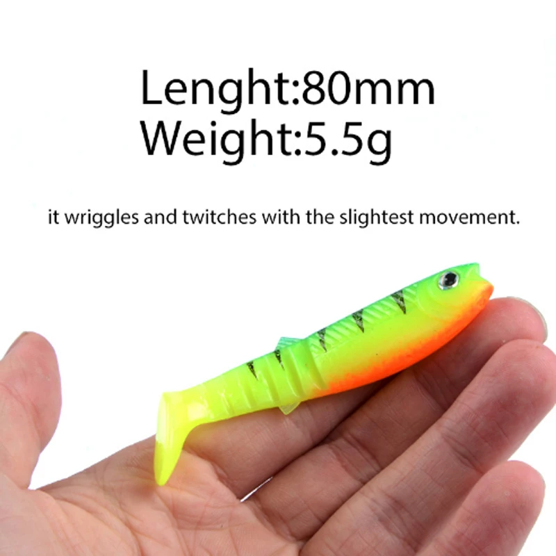 Приманка для ловли рыбы GUGUFISH 12 шт. 8 см искусственные мягкие приманки рыбы|soft lure